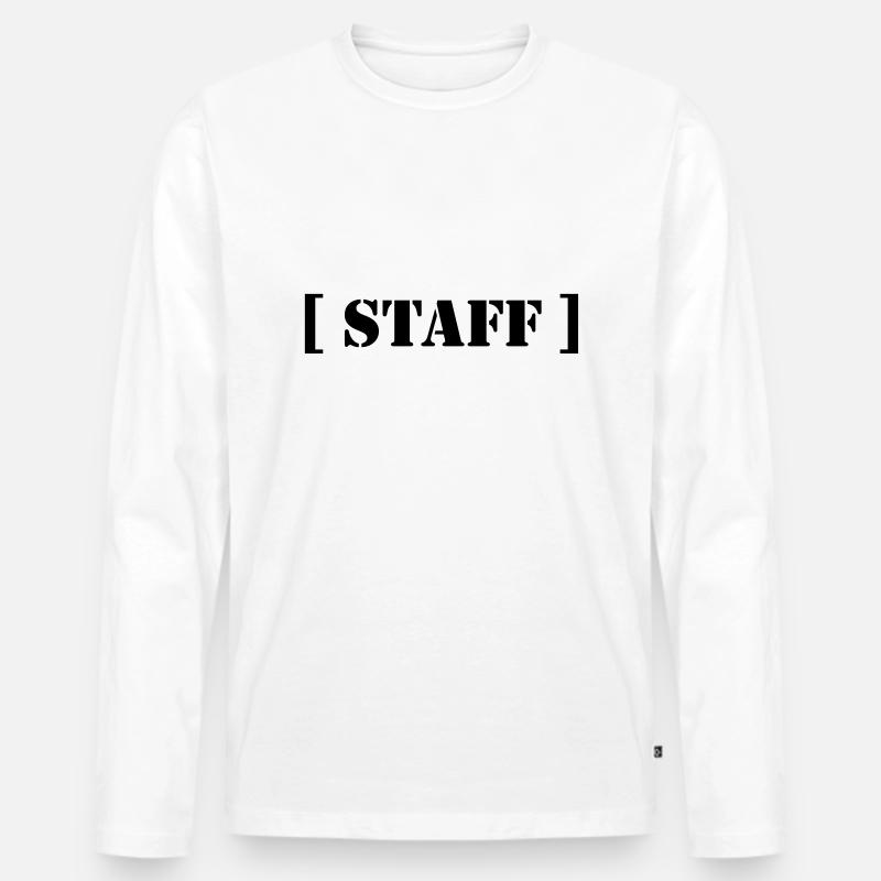staff - Männer Premium Bio Langarmshirt - Weiß