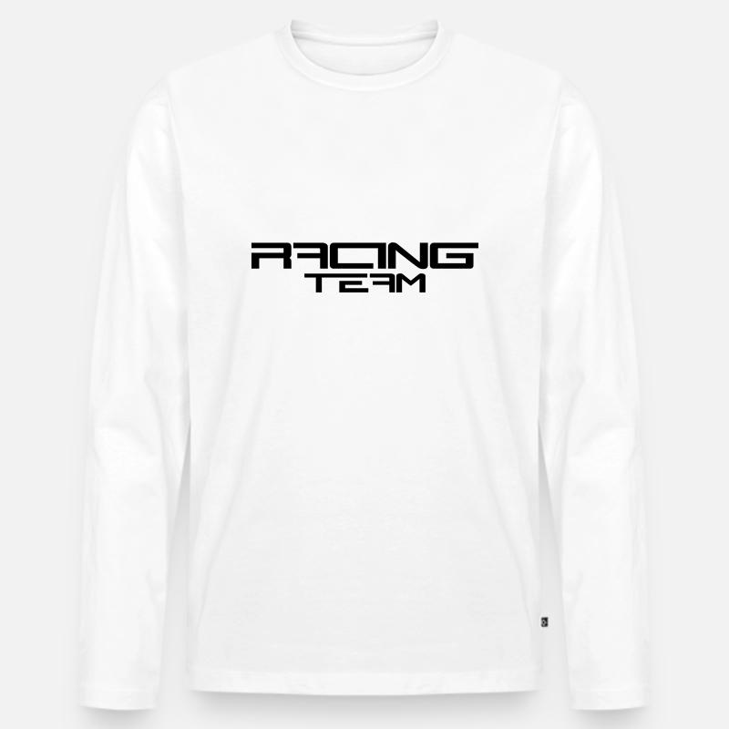 Racing Team - Männer Premium Bio Langarmshirt - Weiß