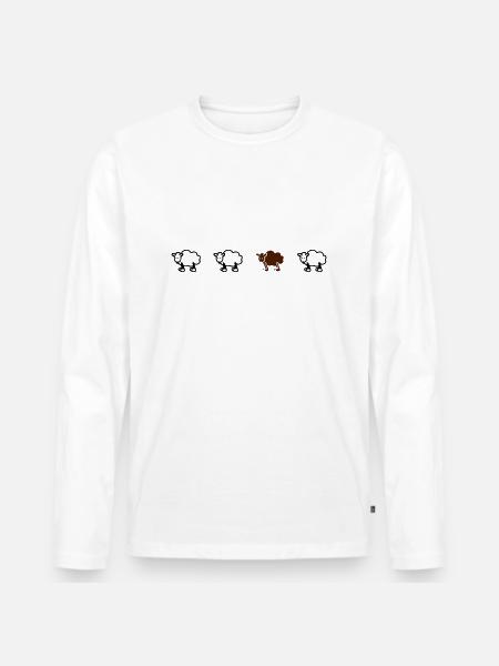 sheeps_1_f2 - T-shirt manches longues Premium bio Homme - blanc
