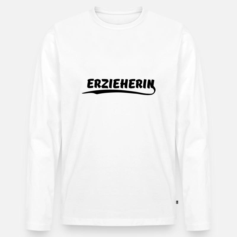 erzieherin - Männer Premium Bio Langarmshirt - Weiß