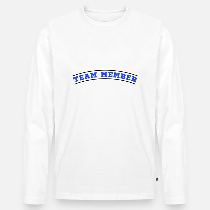 team member design - Männer Premium Bio Langarmshirt - Weiß