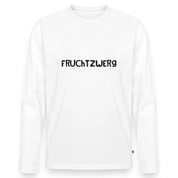 Fruchtzwerg - Männer Premium Bio Langarmshirt - Weiß - Vorne - Nico (187cm)