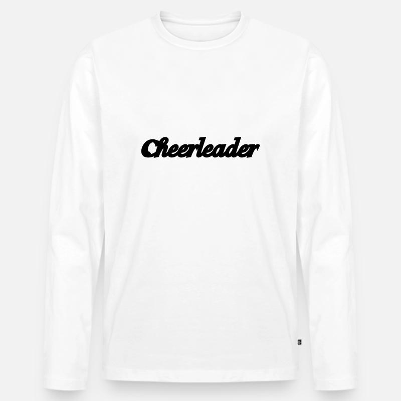 cheerleaderblank - Männer Premium Bio Langarmshirt - Weiß