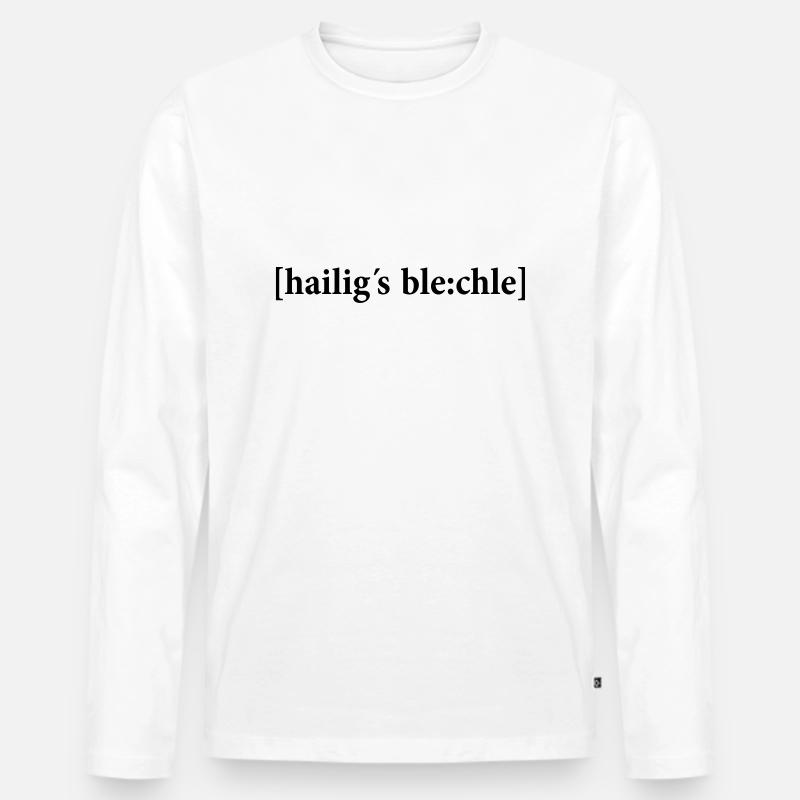 Heiligs Blechle - Männer Premium Bio Langarmshirt - Weiß