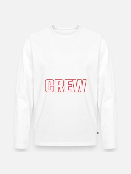 Darts Crew - Men's Premium Organic Long Sleeve Shirt - white