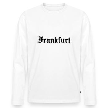 Frankfurt - T-shirt manches longues Premium bio Homme - blanc - Devant - Nico (187cm)