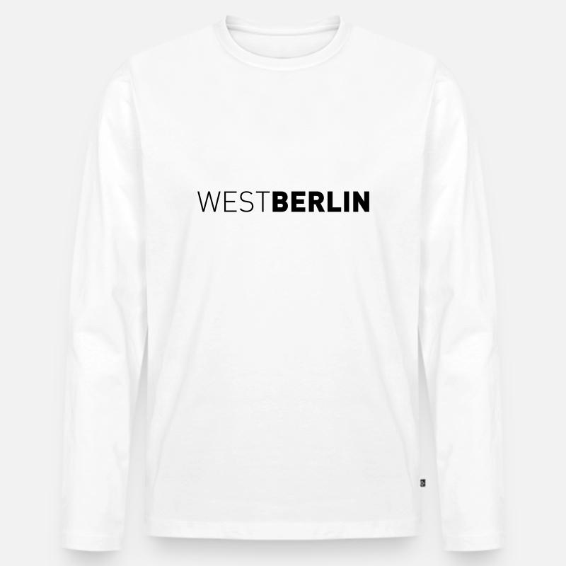 Westberlin - Männer Premium Bio Langarmshirt - Weiß