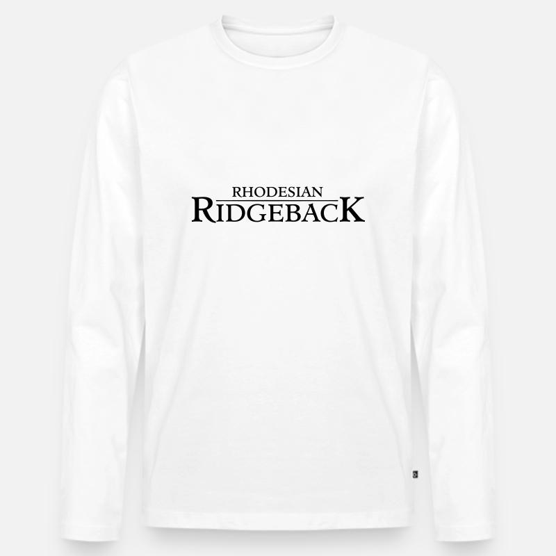 Rhodesian Ridgeback - Männer Premium Bio Langarmshirt - Weiß