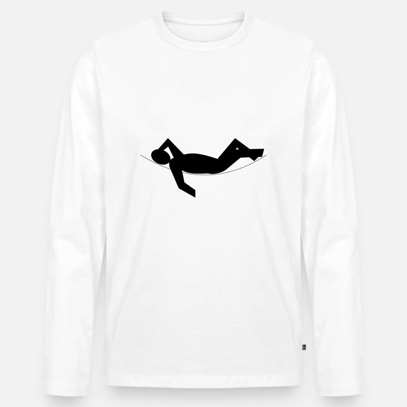 Hängematte - Männer Premium Bio Langarmshirt - Weiß