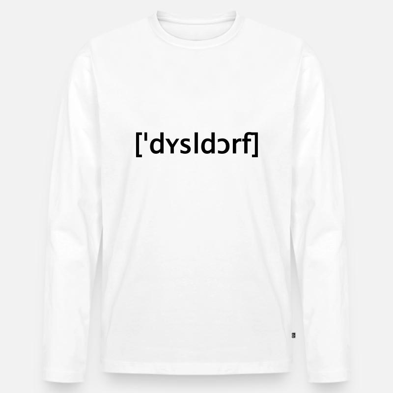 düsseldorf lautschrift - Männer Premium Bio Langarmshirt - Weiß