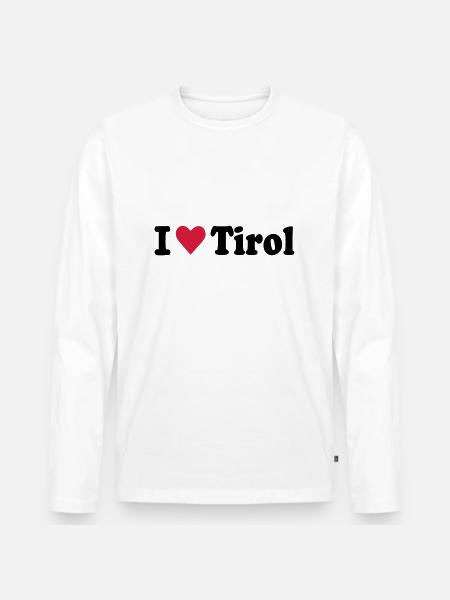 Tirol - Männer Premium Bio Langarmshirt - Weiß