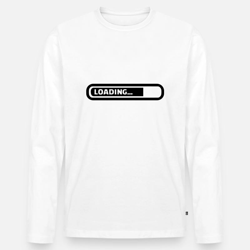 Loading - Männer Premium Bio Langarmshirt - Weiß