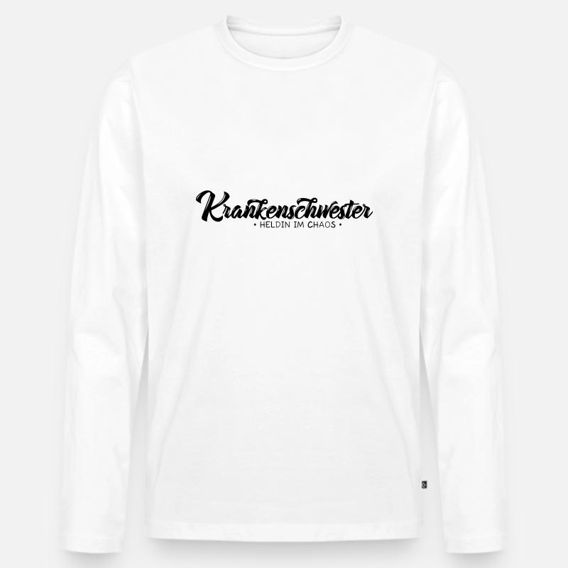 Krankenschwester - Männer Premium Bio Langarmshirt - Weiß