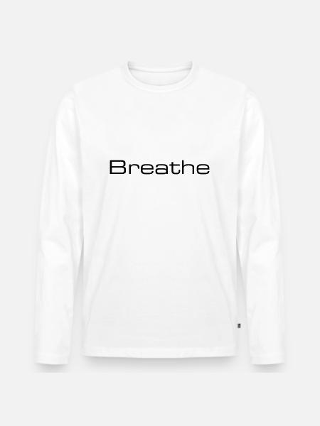 Atme - Breathe - Männer Premium Bio Langarmshirt - Weiß