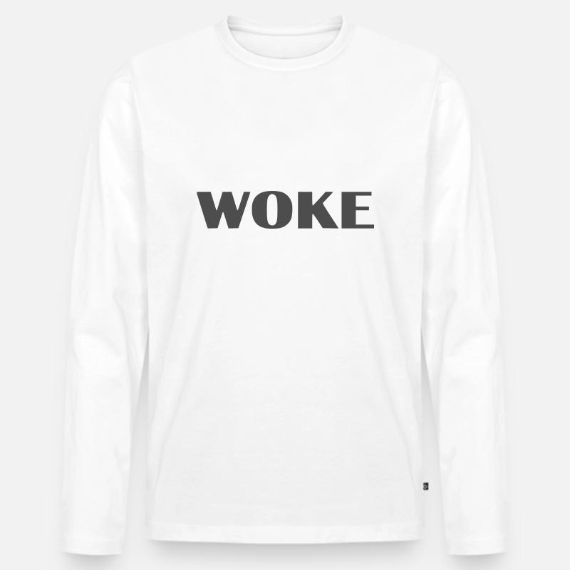 Weckte - Männer Premium Bio Langarmshirt - Weiß