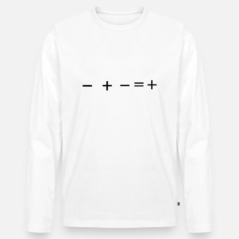 Positiv - Männer Premium Bio Langarmshirt - Weiß