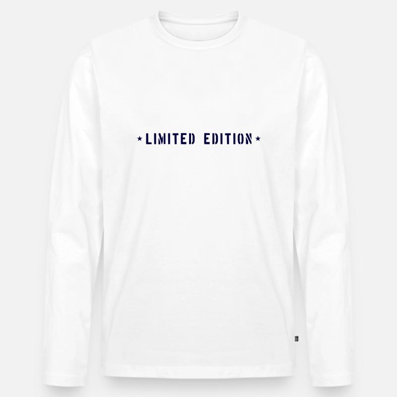 limited edition - Männer Premium Bio Langarmshirt - Weiß