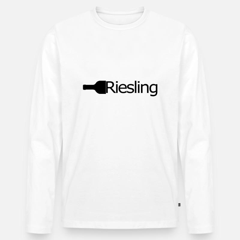 Riesling - Männer Premium Bio Langarmshirt - Weiß