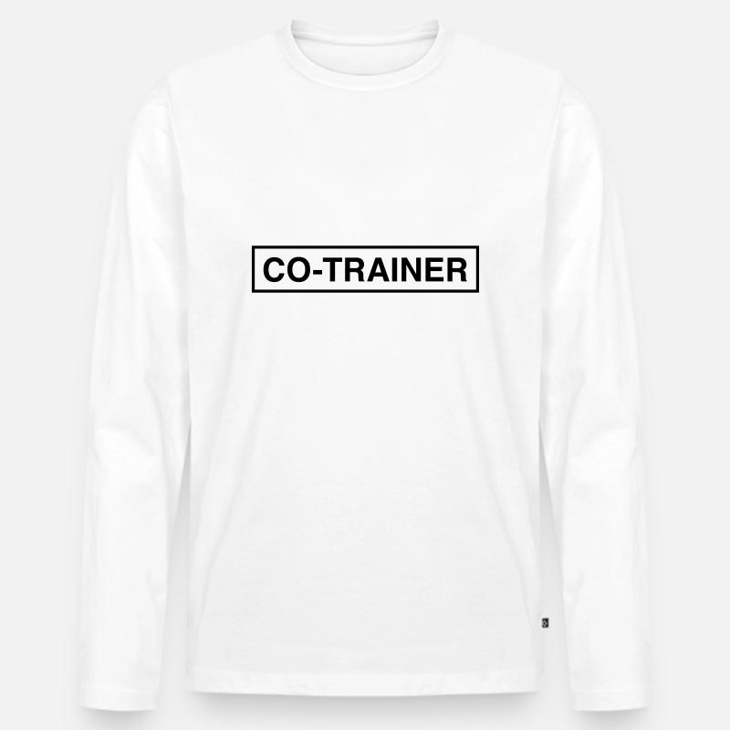 co_trainer_f1 - Männer Premium Bio Langarmshirt - Weiß