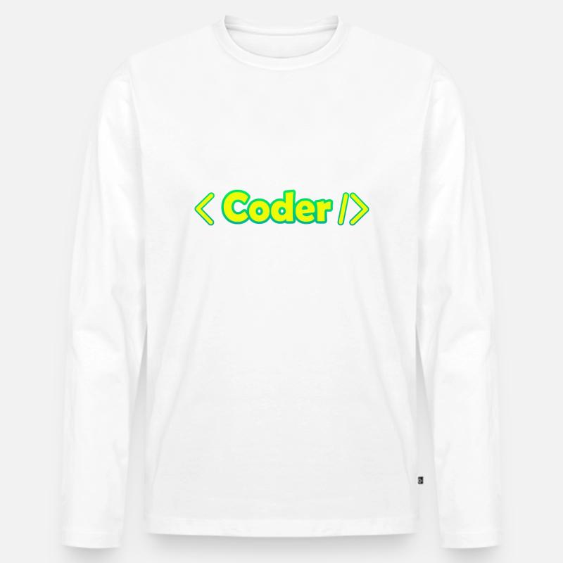 Programmierer - Männer Premium Bio Langarmshirt - Weiß