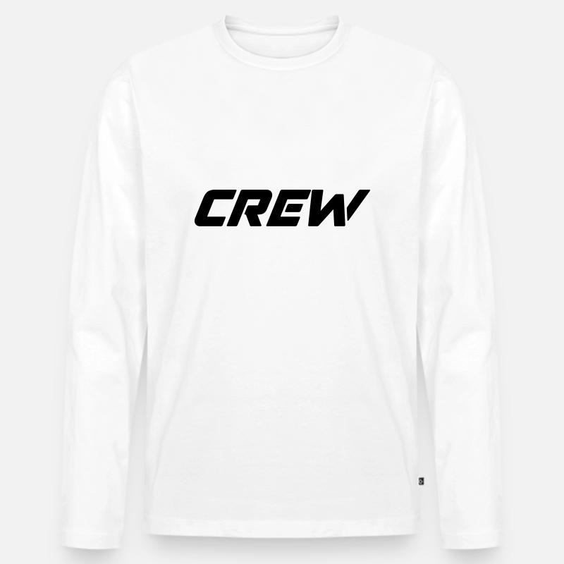 crew - Männer Premium Bio Langarmshirt - Weiß