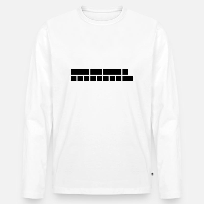 Minimal | bold:51 - Männer Premium Bio Langarmshirt - Weiß