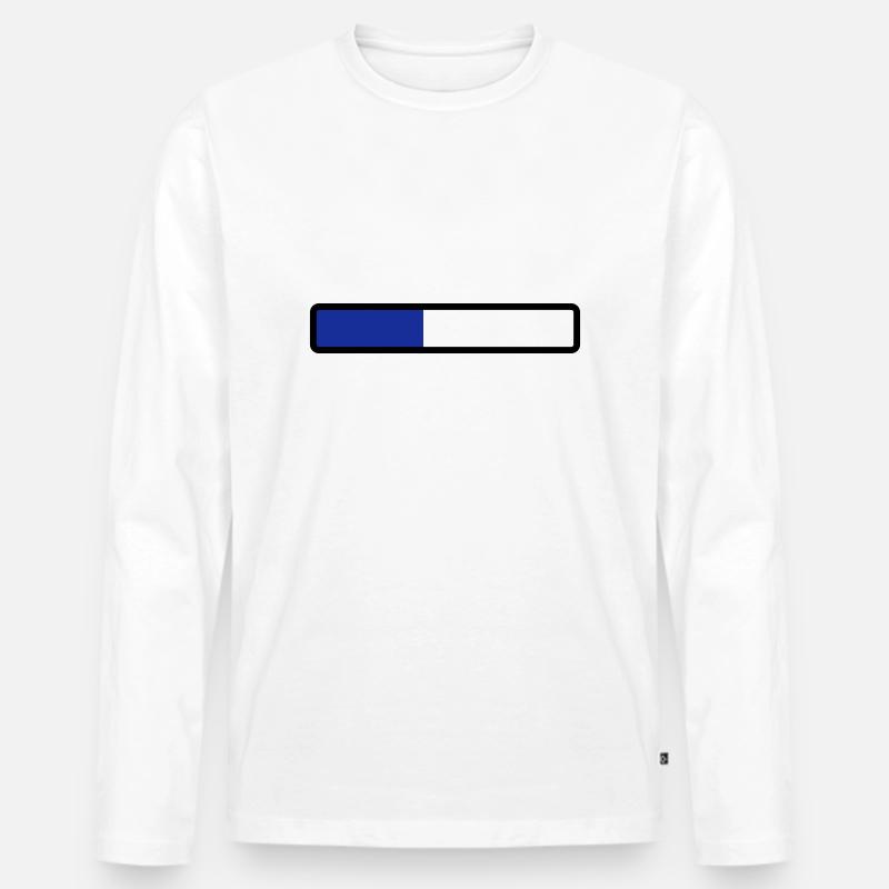 loading laden computer warten - Männer Premium Bio Langarmshirt - Weiß