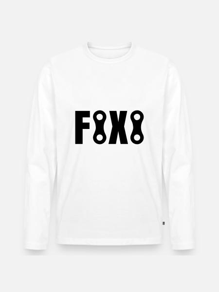 Fixi chain link - Men's Premium Organic Long Sleeve Shirt - white