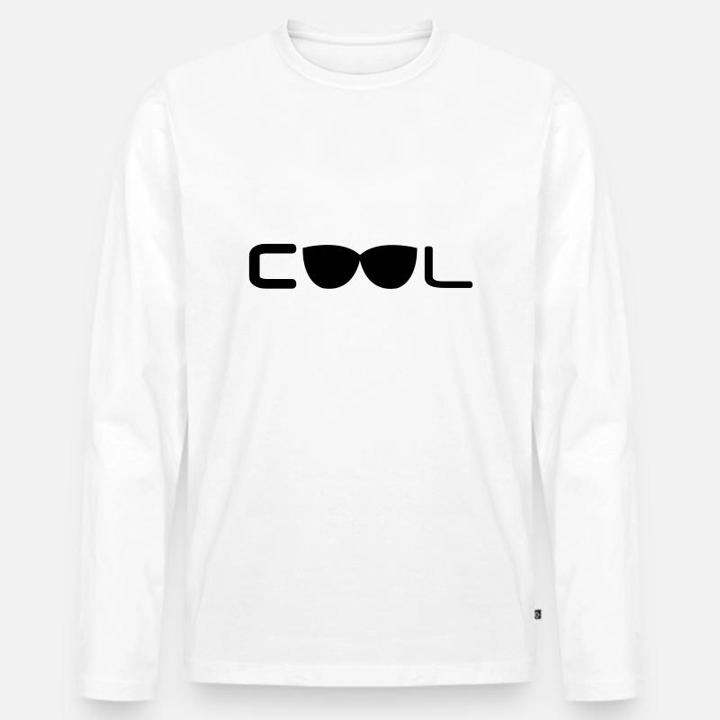 cool - Männer Premium Bio Langarmshirt - Weiß