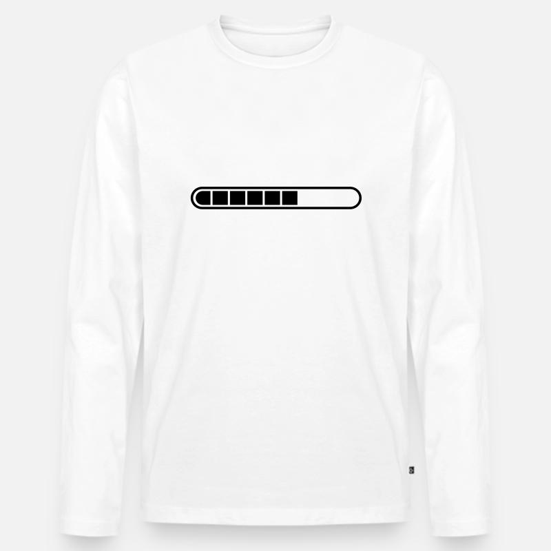 loading___f1 - Männer Premium Bio Langarmshirt - Weiß