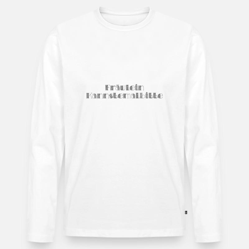 Fräulein Kannstemalbitte - Männer Premium Bio Langarmshirt - Weiß