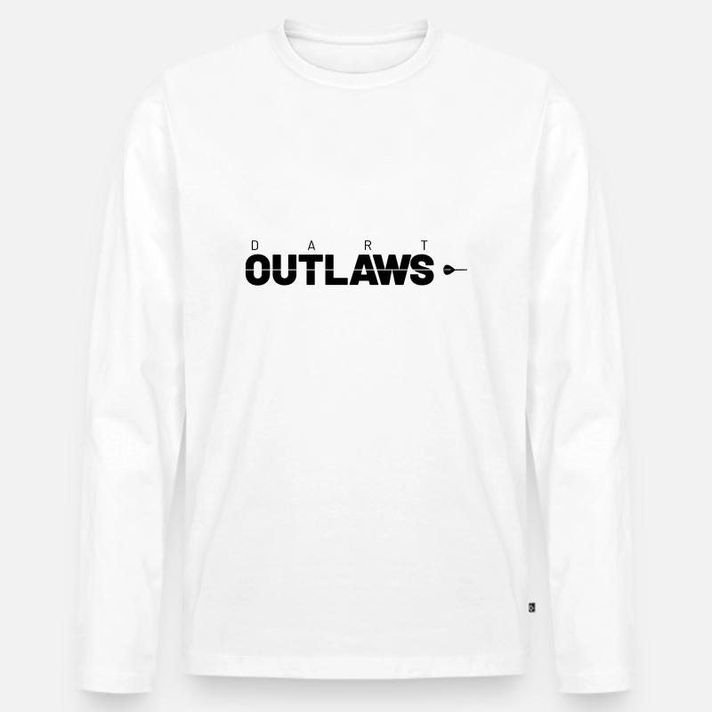 dart outlaws - Männer Premium Bio Langarmshirt - Weiß