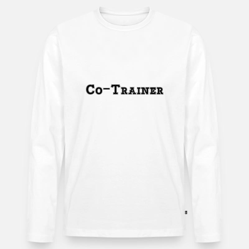 Co-Trainer - Männer Premium Bio Langarmshirt - Weiß