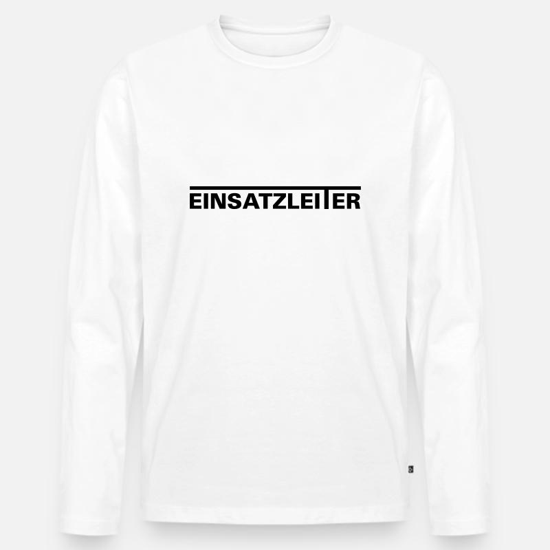 Einsatzleiter - Männer Premium Bio Langarmshirt - Weiß