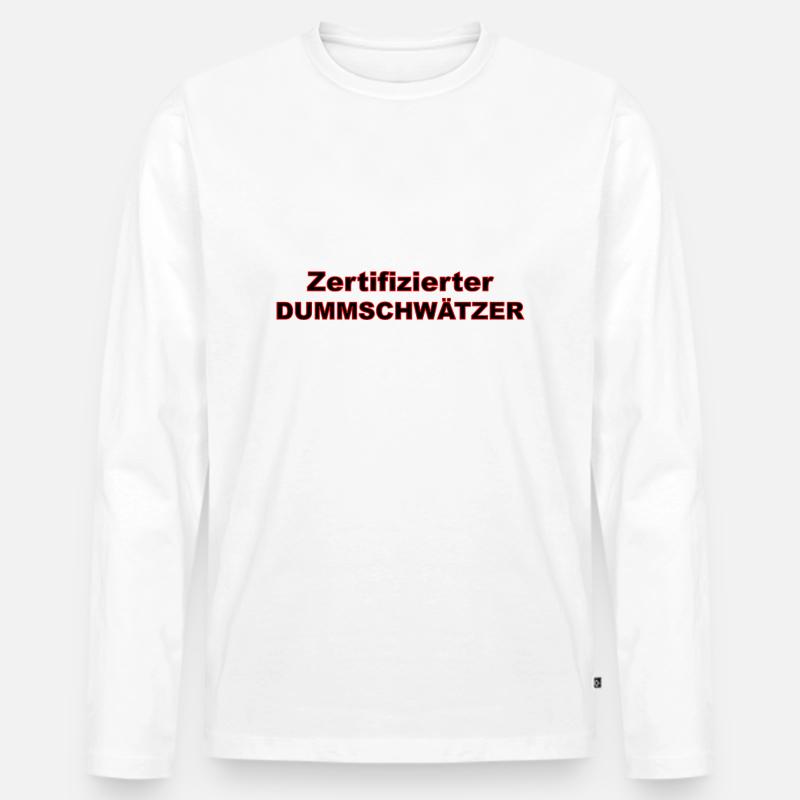 Lustiges Geschenk - Männer Premium Bio Langarmshirt - Weiß