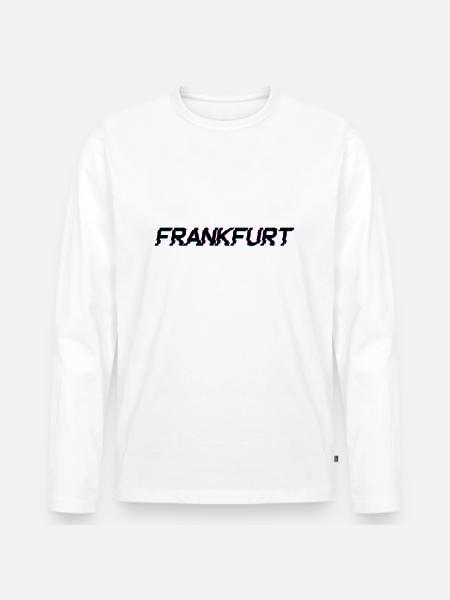 Frankfurt - Männer Premium Bio Langarmshirt - Weiß