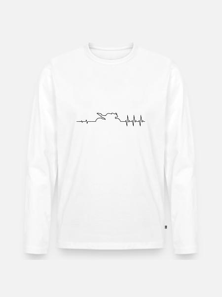 Puls Streetfighter - Männer Premium Bio Langarmshirt - Weiß