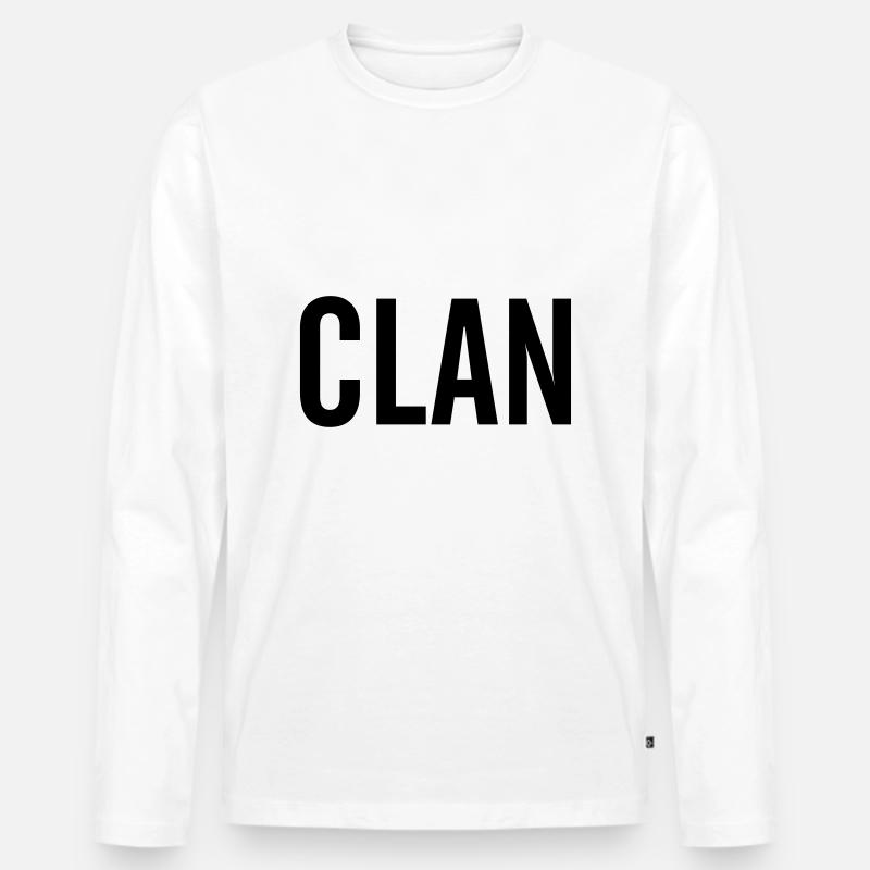 Clan - Männer Premium Bio Langarmshirt - Weiß