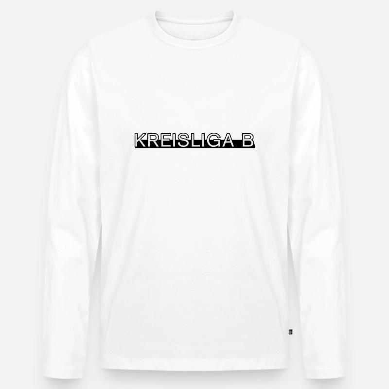 Kreisliga B - Männer Premium Bio Langarmshirt - Weiß