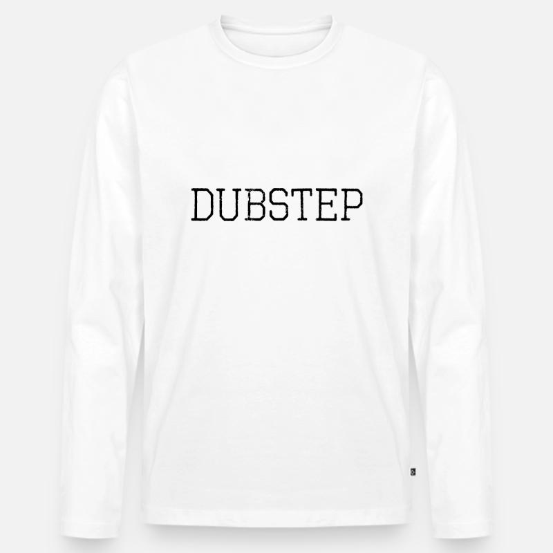 Dubstep - Männer Premium Bio Langarmshirt - Weiß