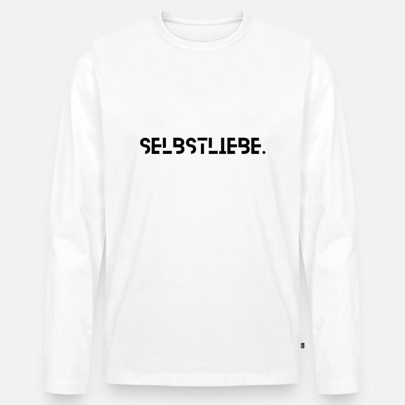Selbstliebe - Männer Premium Bio Langarmshirt - Weiß