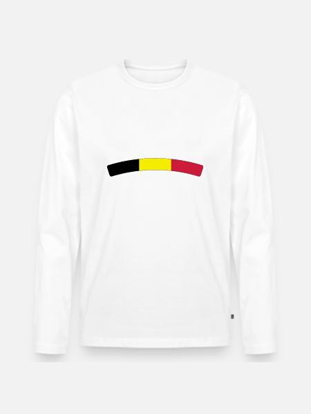 Belgique (V) - Men's Premium Organic Long Sleeve Shirt - white