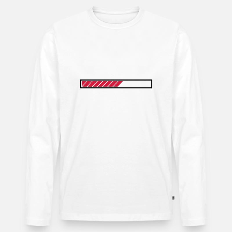 Loading loading bar bar - Men's Premium Organic Long Sleeve Shirt - white