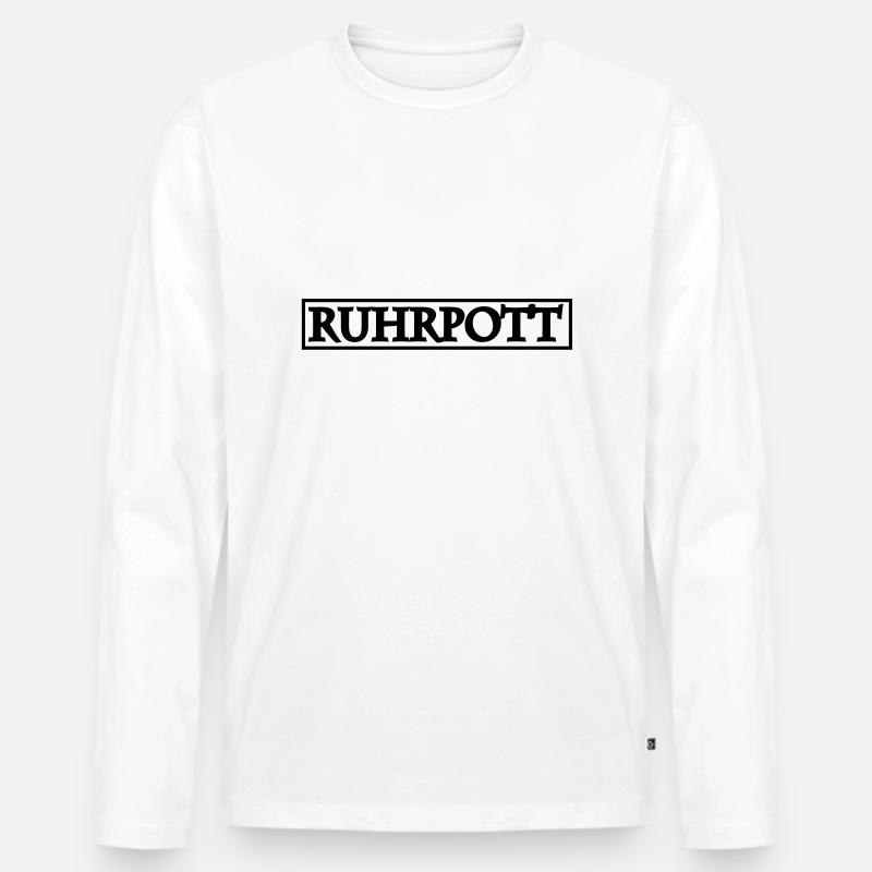 Ruhrpott - Männer Premium Bio Langarmshirt - Weiß