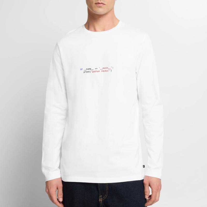 Python rocks Men's Premium Organic Long Sleeve Shirt