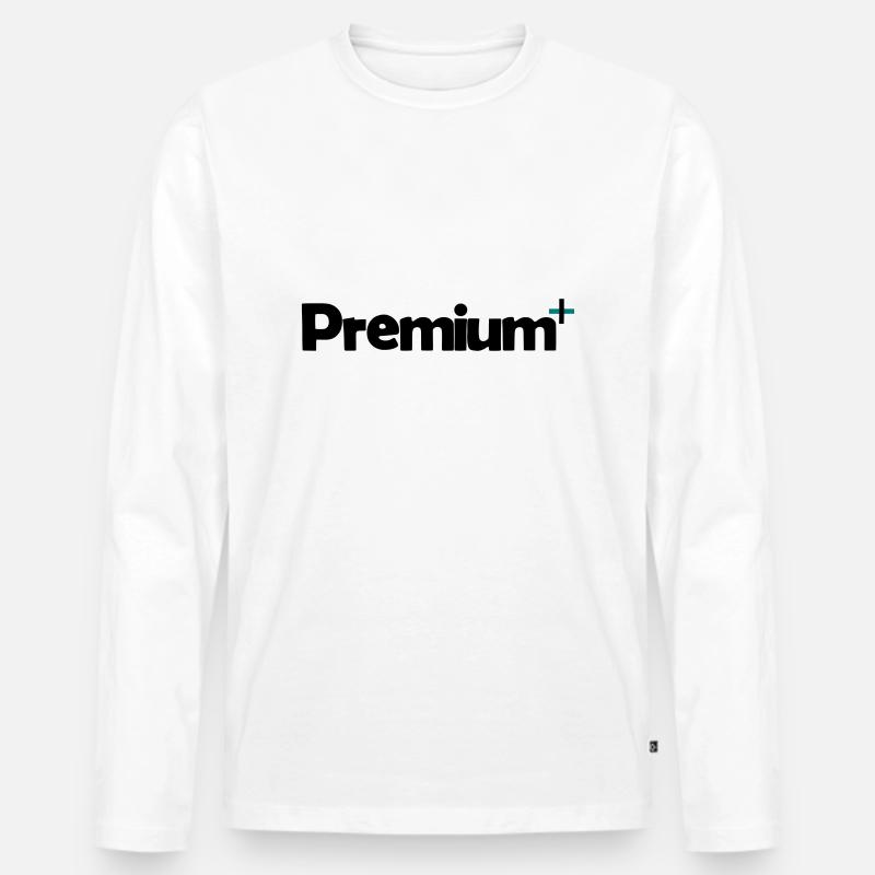 Premium Plus - Männer Premium Bio Langarmshirt - Weiß