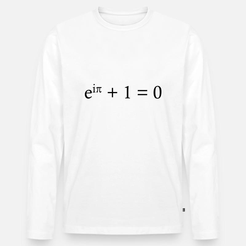 euler - Männer Premium Bio Langarmshirt - Weiß