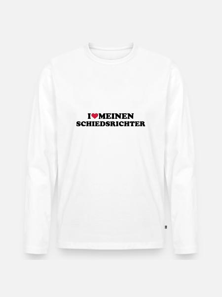 Schiedsrichter - Männer Premium Bio Langarmshirt - Weiß