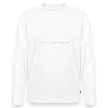 LUXE DIRECT - T-shirt manches longues Premium bio Homme - blanc - Devant - Nico (187cm)