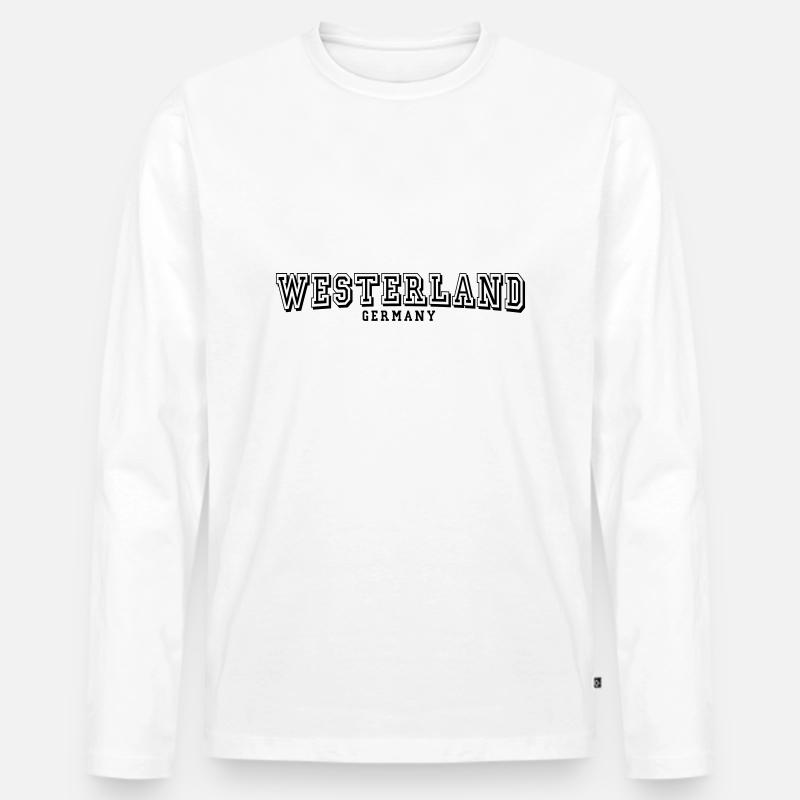 Westerland - Männer Premium Bio Langarmshirt - Weiß